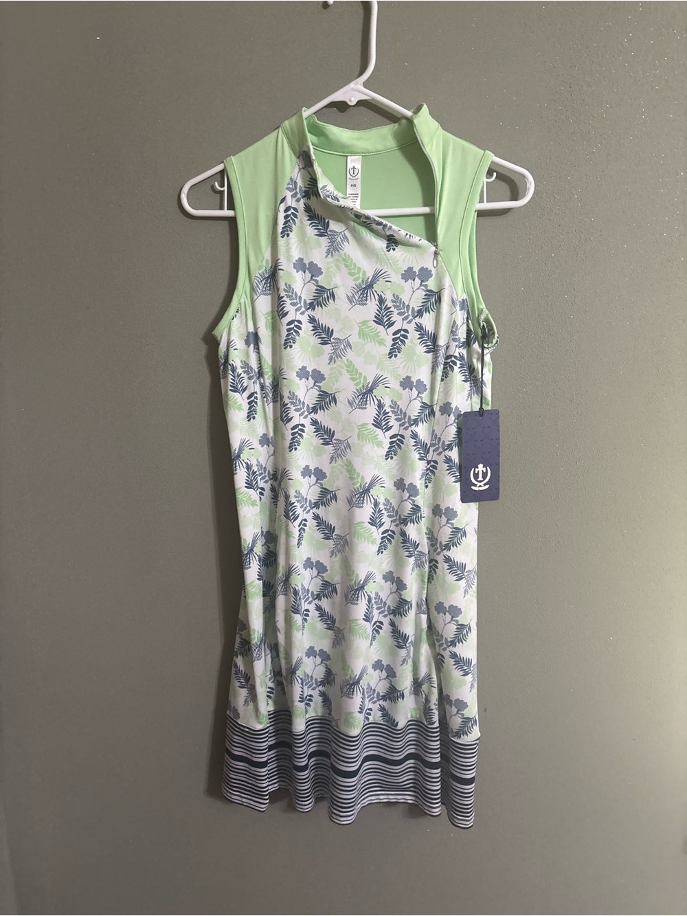 Tee Time Green and Navy Golf Dress